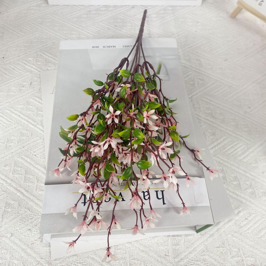 Simulation Artificial 5-Fork Plum Blossom Green Plant Fake Flower Small Fresh Lilac Home Outdoor Decoration