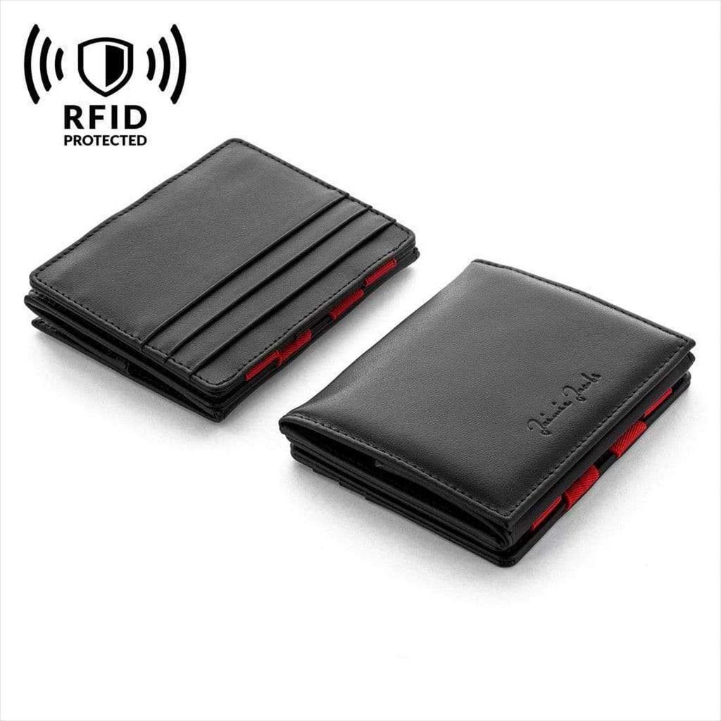 Carteira Mágica Jaimie Jacobs FLAP BOY (Antiskimming, Ultracompacto, Caixa de Presente Incluída) [Revendedor Autorizado] (Distribuição Exclusiva no Japão) (Preto &