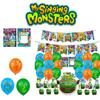My Singing Monsters Birthday Party Decorations Set Colorful Balloons Paper Banners And Cake Toppers