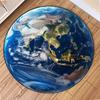 Fashion Earth Print Round Rug Non-Slip Wear-resistant Circle Carpet for Living Room Bedroom Soft Floor Mat Home Decor Beautiful