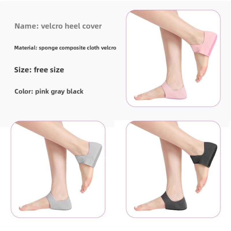 Neues Fersen-Schutzpolster, Verstellbare Klettverschluss-Fersenschale zur Entlastung und Schmerzlinderung, Warme und Anti-Rissbildung Fersen-Socken-Abdeckung