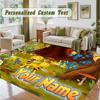 Crystal Velvet Square Rug Custom NameBing Bunny Pattern Non Slip Home Floor Decor Rug
