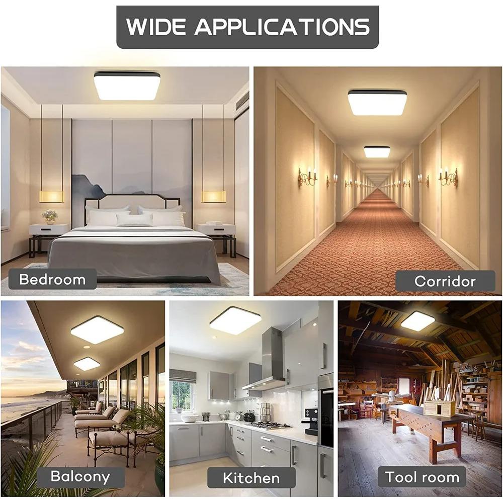 Modern LED Square Ceiling Light 110V- 220V for Home Panel Ceiling Lamp Kitchen Living Room Bedroom Lighting