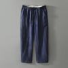 Mens Linen Casual Pants With Drawstring For Summer Comfort And Breathability