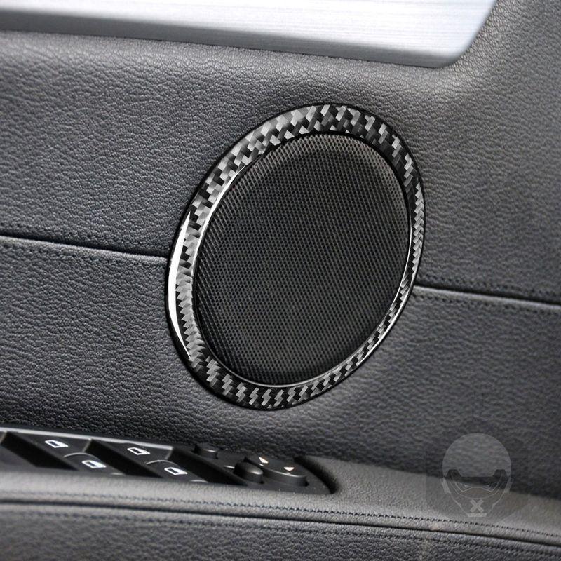 Real Carbon Fiber Car Accessories Door Speaker Ring Cover Soft Sticker For BMW Z4 E89 2009 2010 2011 2012 2013 2014 2015 2016