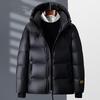 Schwarz-Gold Graphen Daunenjacke - Herbst/Winter Kapuzen-Freizeit-Mode Oberbekleidung