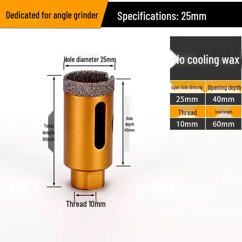 Dual-Purpose Angle Grinder Drill Bit for Porcelain, Granite, and Vitrified Tiles