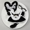 Bow Skirt Outfit Doll Clothes Cat Tail Cotton Doll Clothes Mini Maid Dress  DIY Gift Toys
