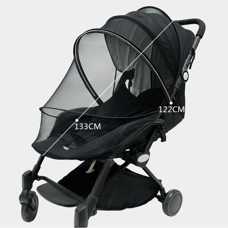 Baby Stroller Frame with Zipper & Embroidery Mosquito Net, Foldable & No Installation Needed.