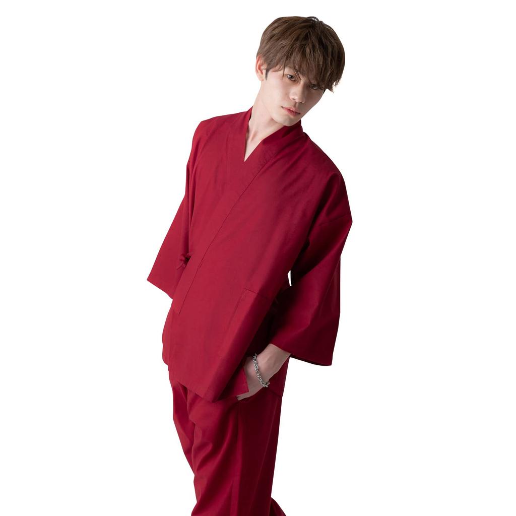 Samue for All Year Size Respect for the Aged Present [KIMONOMACHI] Men, Round, Red, M, Samue, Father's Day, Day, Gift,