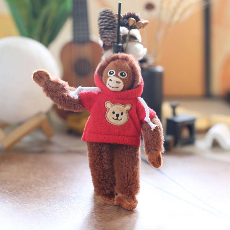 Plush Monkey Keychain With Soft Cotton Filling For Kids And Collectors