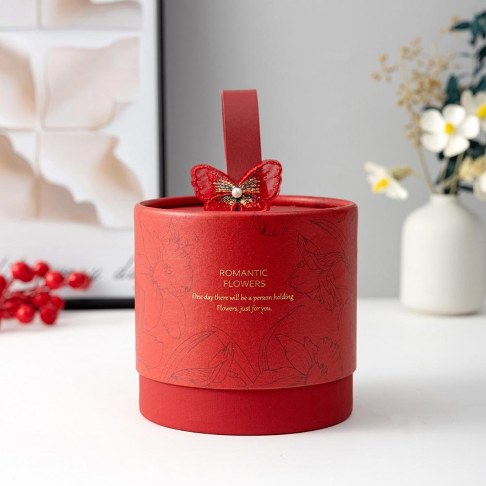 

Wedding Candy Box Sturdy Empty Present Case Butterfly Pearl Gift Box Portable Gift Box With Handle For Valentine S Day Christmas