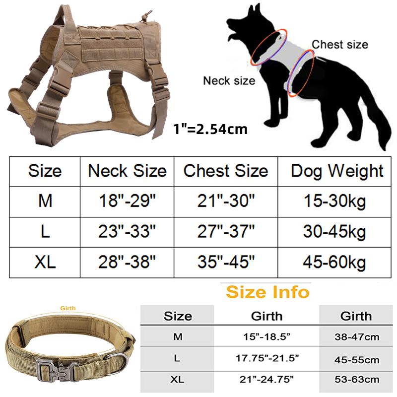 Tactisch Militair Vest voor Huisdieren Buiten Trainingsvest Hondentuig en Lijn Set Met Halsband Voor Middelgrote Grote Honden Duitse Herder