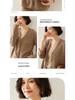 2024 Autumn/Winter Cashmere Cardigan: Button Closure, Leaf Openwork, Loose & Versatile Sweater.