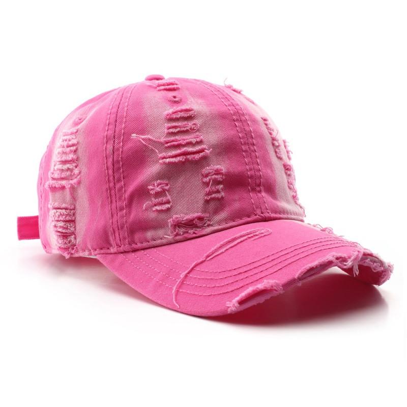 Women Outdoor Travel Baseball Cap Vintage Unisex Male Sports Hat Ripped Distressed Snapback Hat Adjustable Trucker Caps Tl001