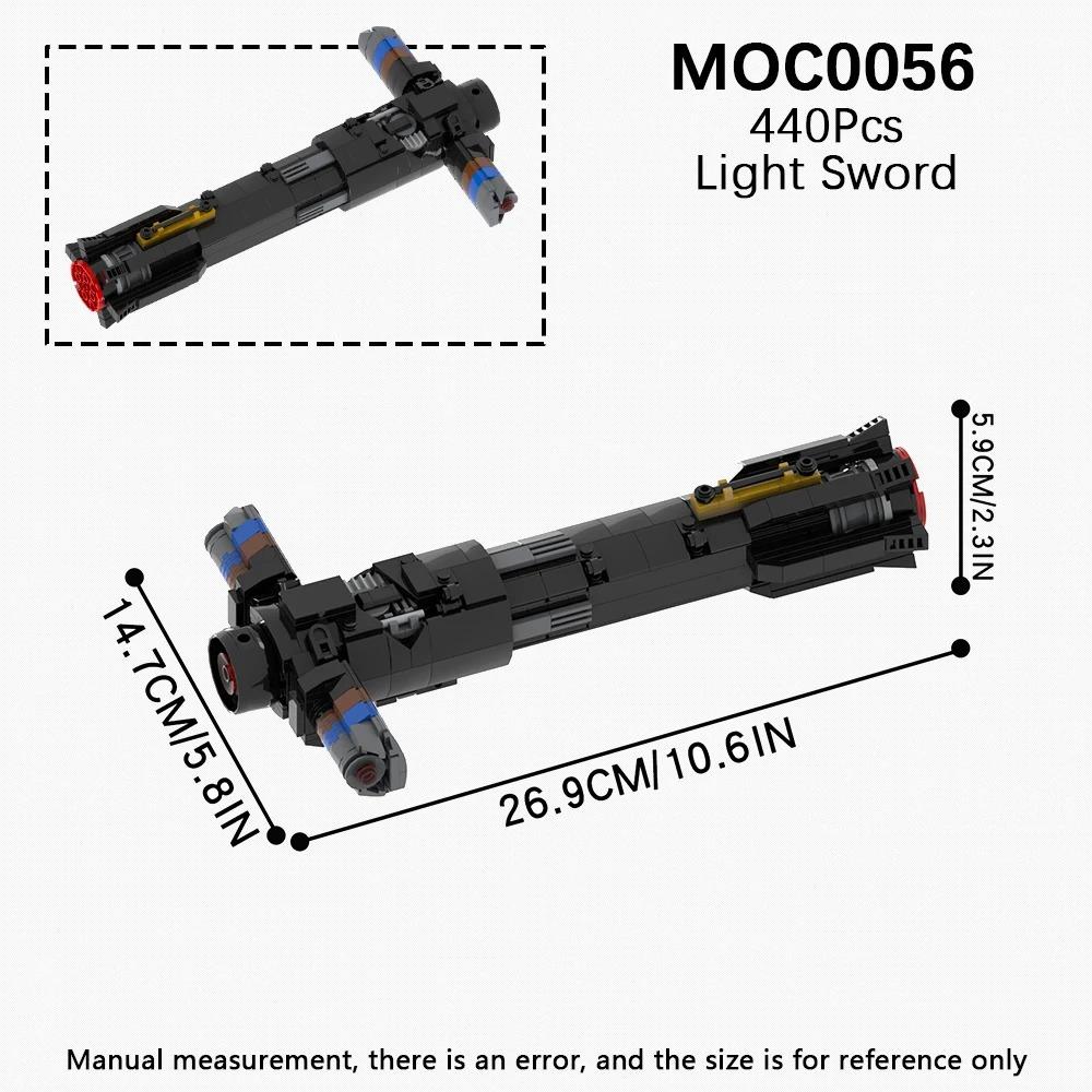 MOOXI Lightsaber MOC Bricks Set Dueling Blaster Laser Movie Space Wars Light Sword Hilt DIY Building Block Weapon Kids Toys Gift