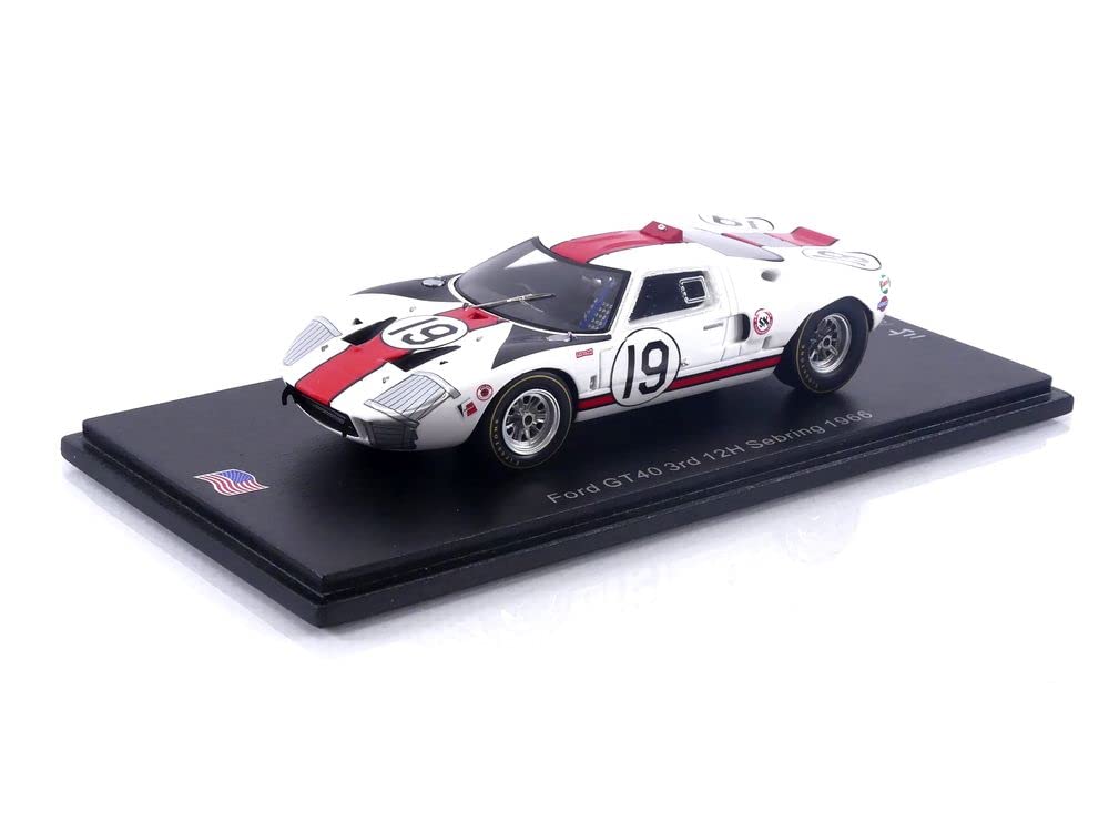 

Spark National Model Ford 3rd Place 12H Sebring 1966 1/43 GT40#19 S.Scott/P.Revson
