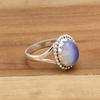 Opalite 925 Sterling Silver Ring, Oval Gemstone Handmade Women Boho Ring Jewelry