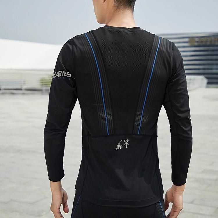 Li Ning Mesh Tight Training Fitness Wear Men tops Standard-Black AUDQ069-1