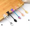 High-class Stainless Steel Coffee Spoon Lovely Cute Cat Shape Teaspoon Dessert Snack Scoop Ice Cream Mini Spoons Tableware