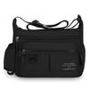Multi-Zipper Pocket Men Shoulder Crossbody Bag with Bottler Holder Large Space Casual Messenger Bag for Outdoor Daily Use