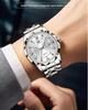 Men's Luminous Waterproof Quartz Watch with English-Chinese Calendar and Rhombus Case