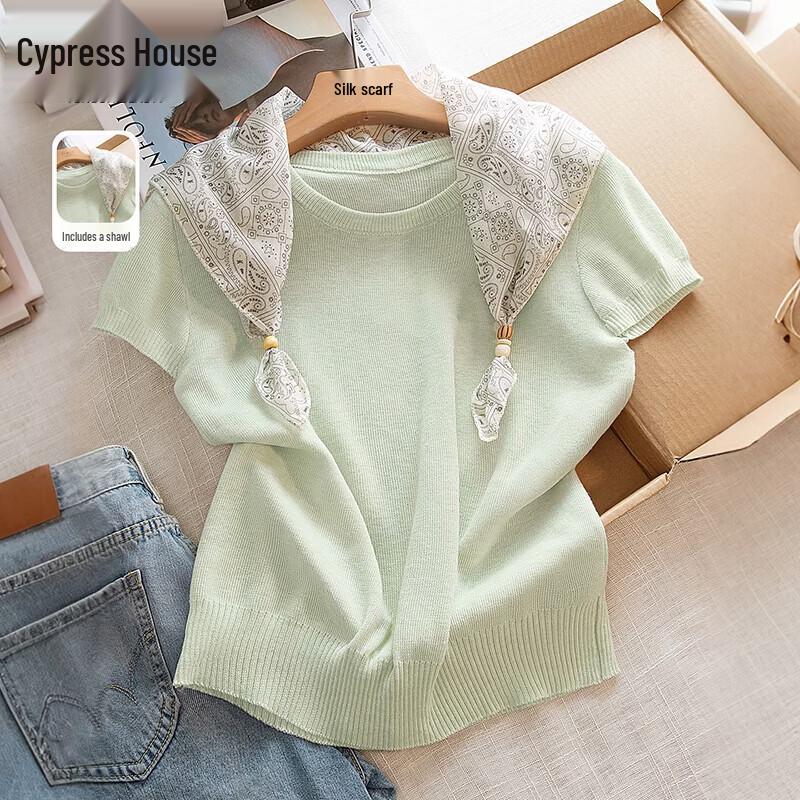 

Women s Shawl-Style Slim Fit Knit Tee One Size