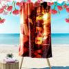 SGD FC Print Beach Towel, Large Soft Quick Dry Towel for Beach Camping Swimming
