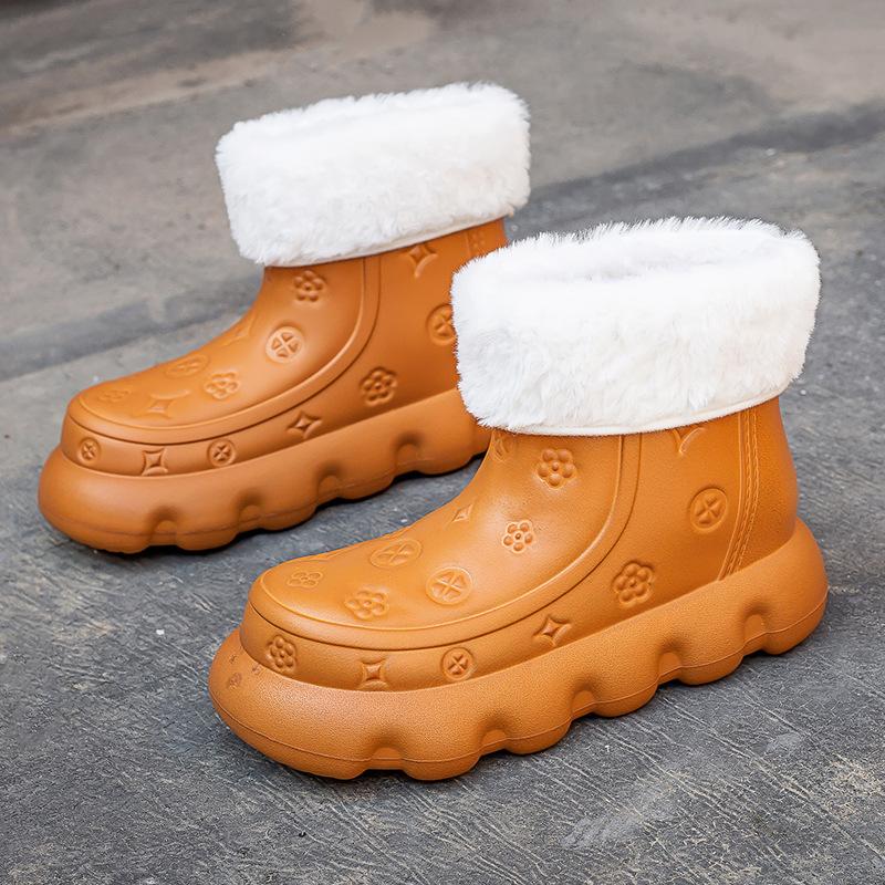 Platform Rain Shoes Women's Waterproof and Non-slip New Spring Fashion Outer Wear Water Shoes Women's Medium Rain Boots