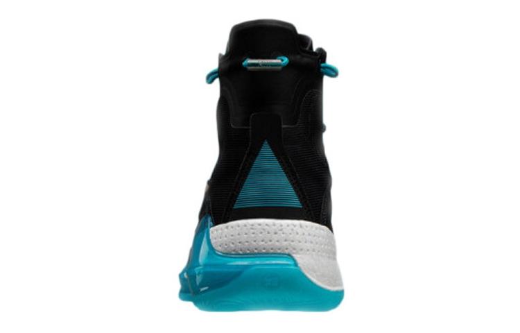 Li Ning YuShuai 13 Boom Cushioning Slip Resistant High Top Performance Basketball Shoes Men's Black Blue ABAP065-1