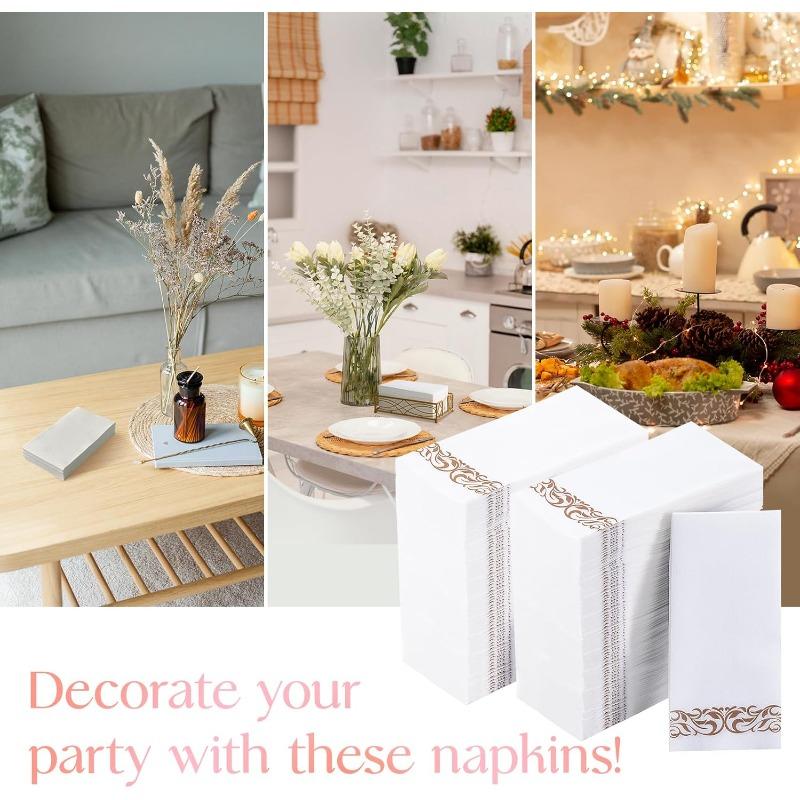Paper Napkins Guest Towels Disposable Premium Quality Dinner Napkins Disposable Soft, Absorbent, Party Napkins Wedding Napkins