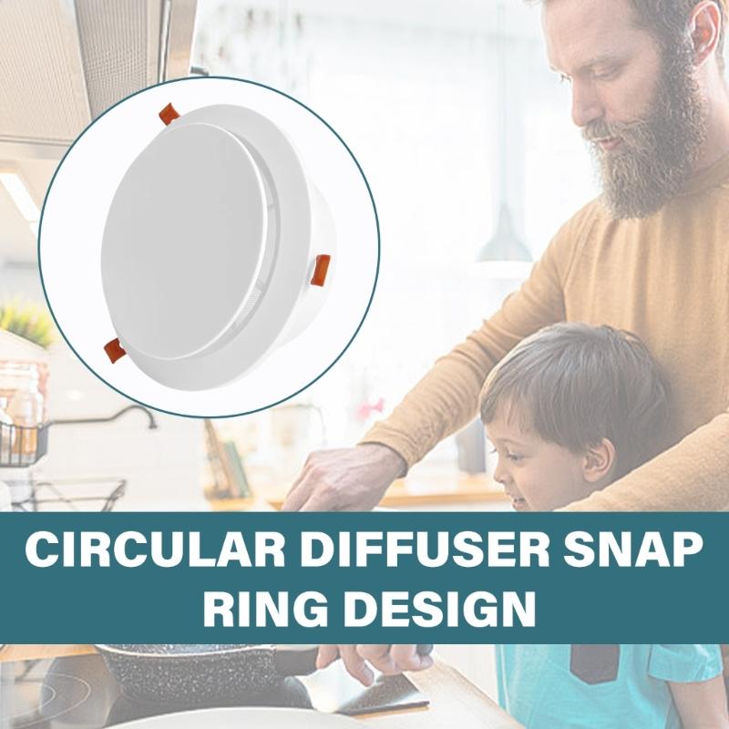 Easy Installation Round Ceiling Vent Rotatable Louver Soffit Vent with Insect Screen for Living Spaces Kitchen Bathroom