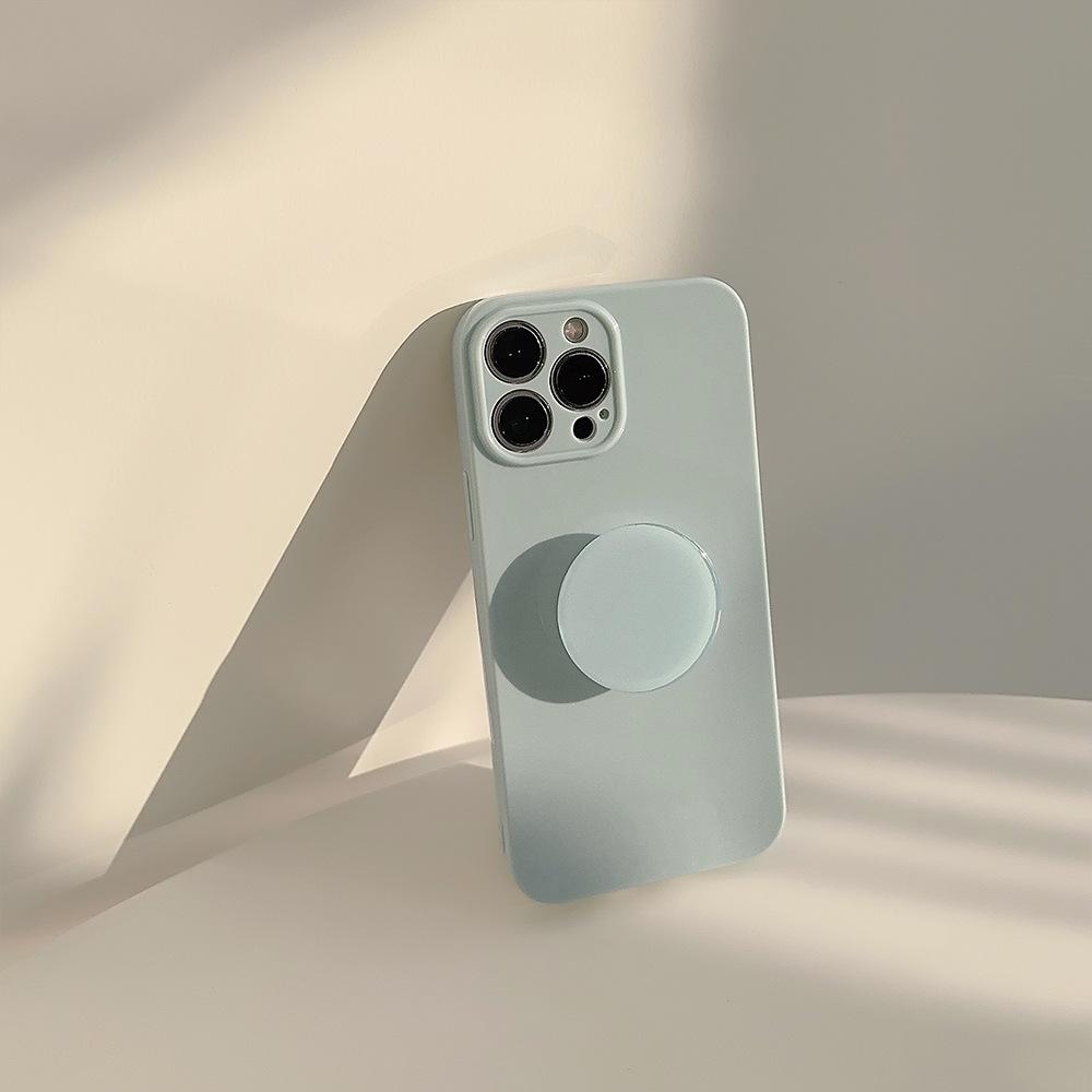 Dopamine 15promax IPhone Case IPhone 14 Bracket 1216 Solid Color Simple Applicable 13 Soft