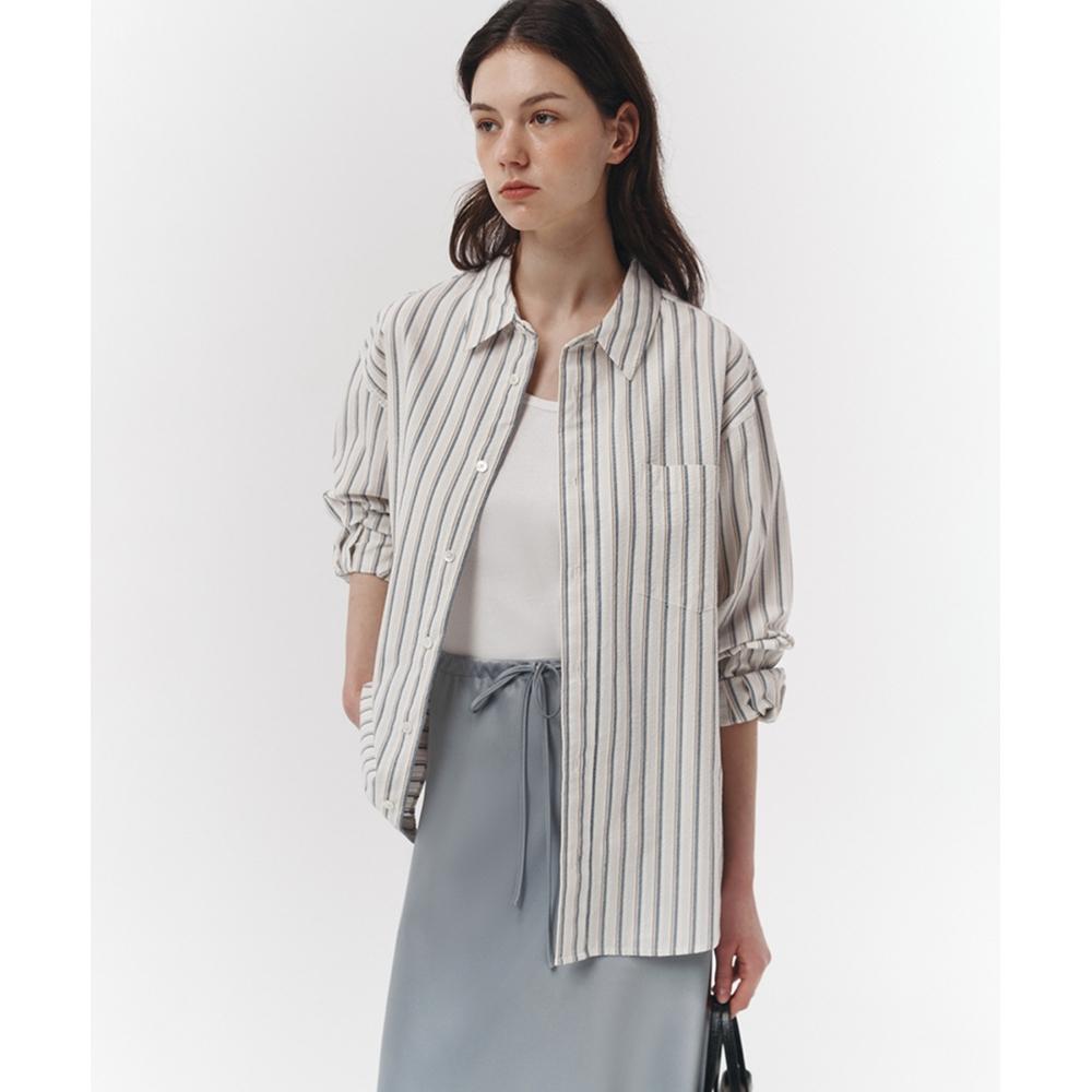 

DUNST FOR WOMEN UNISEX CLASSIC OVERSHIRTS MULTI STRIPEUDSH3B123MU