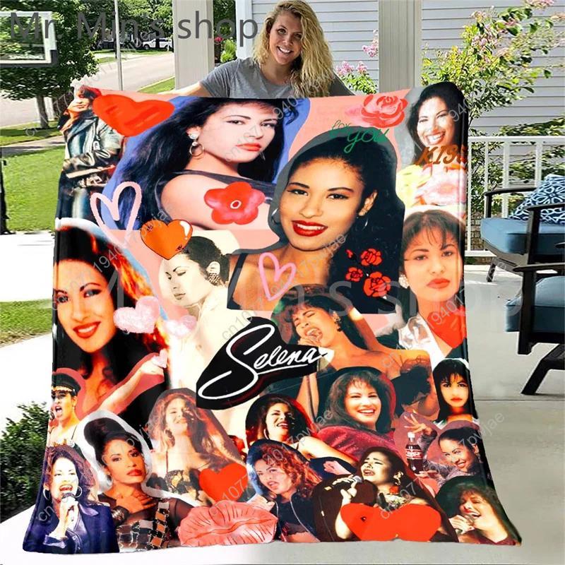 Selena Quintanilla Blanket Sherpa Microfiber Lightweight Plush blanket for Couch Bed Sofa Car Kids Adults throw Custom blankets