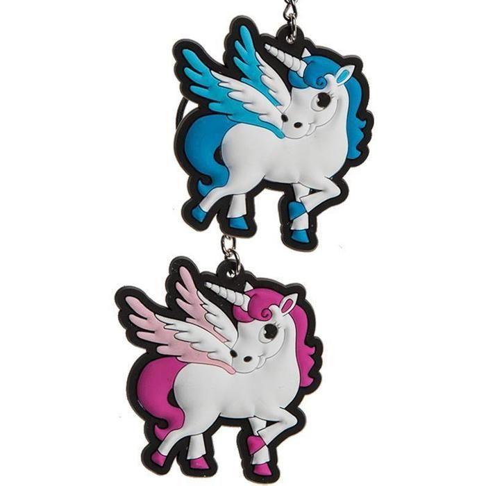 Port clés - Mixte - Motif licorne - Caoutchouc - 8 x 5 cm - Coloris variable