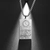 LIKGREAT Collana Tarot Arcani Maggiori Catena a Maglia Romboidale Acciaio Inossidabile La Luna/Stella/Amanti Gioiello Amuleto per DonneUomini GoticoRegalo
