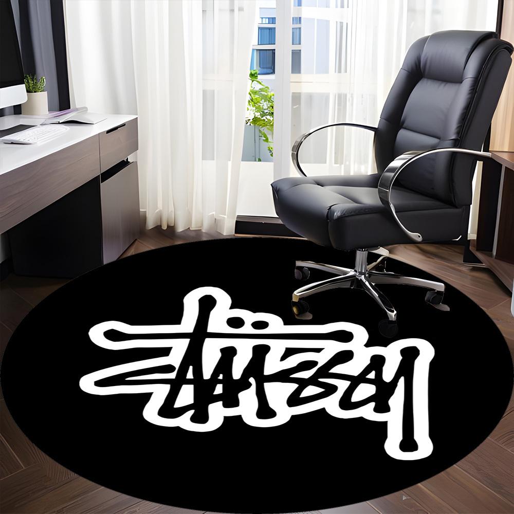 1pc Stussy Office Round Area Rug,  Under Office Chairs Bedroom Living Room Home Decor a0926148