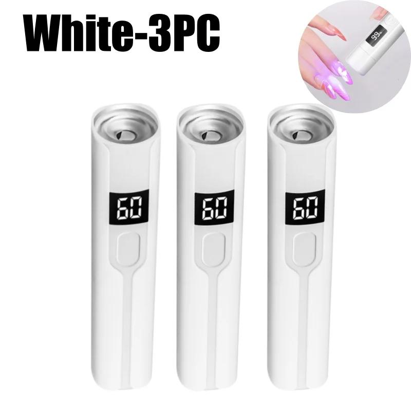 Portable UV Nail Dryer with Digital Power Indicator Timer Quick Drying USB Rechargeable Mini Nail Curing Lamp