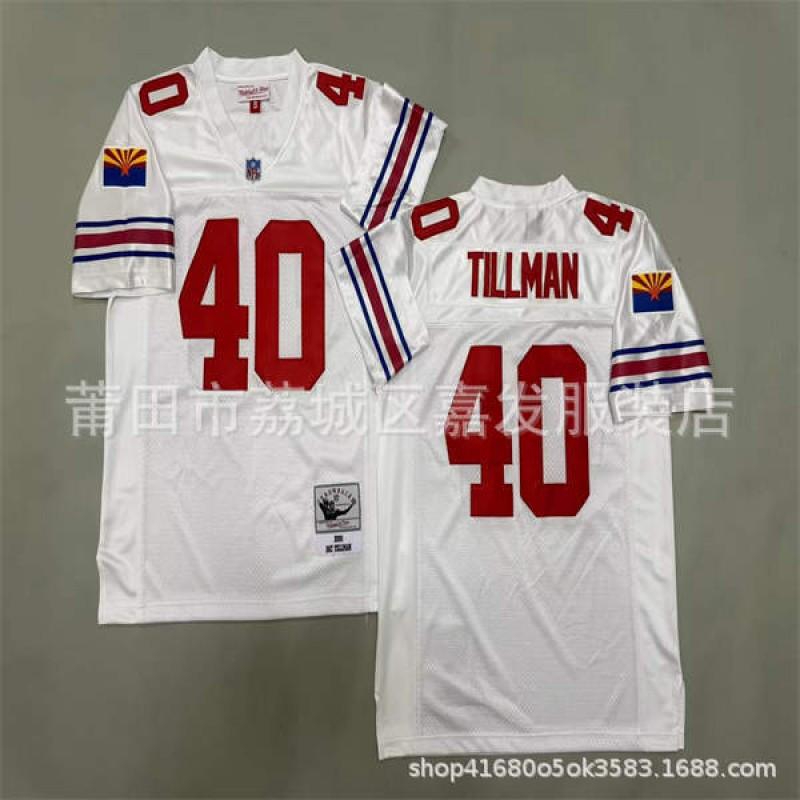 Retro Arizona Cardinals NFL Football Jersey Mens Cotton Team Uniform 40 Or 81 Number Fall Wear