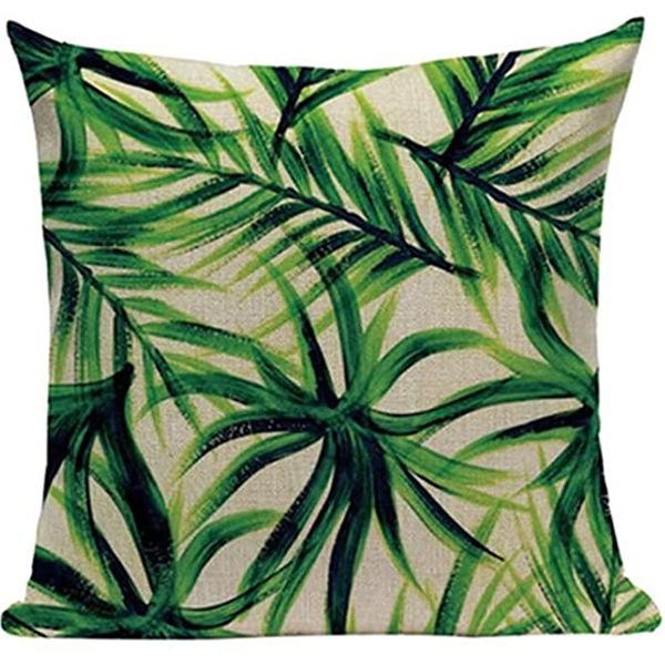 New Nordic Green Plant Printed Pillow Case Sofa Pillow Leaf Series Decorative Pillow Linen
