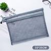 A4 A5 A6 Portable Double-Layer Mesh Zipper File Bag Transparent Student Test Paper Data Storage Bag Office Files Stationery