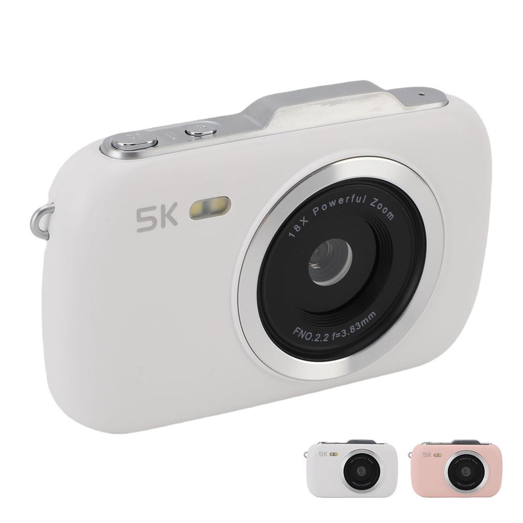 Digital Camera 80MP 5K 2.8inch Color Screen Portable 18x Digital Zoom Camera for Webcam Photography