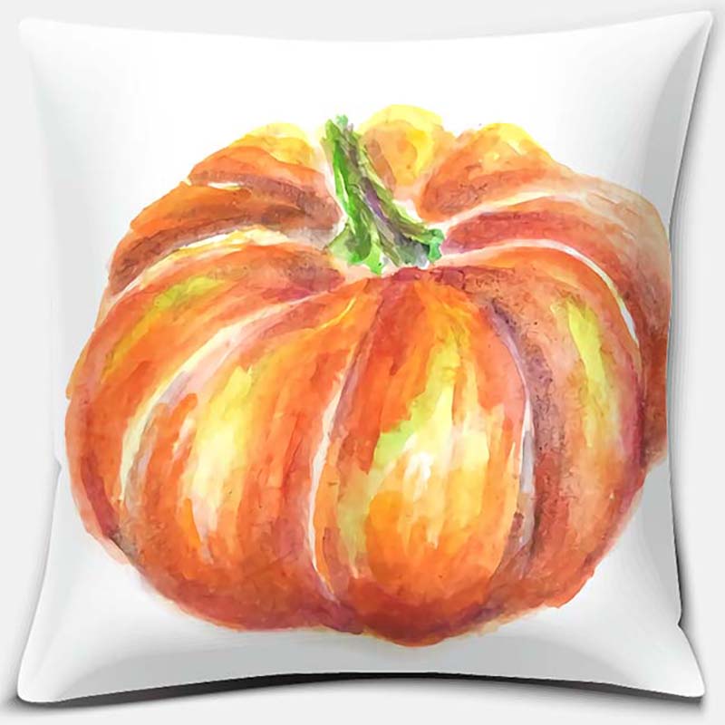 Pumpkin Halloween Thanksgiving Printing Series Pattern Pillowcase Square Pillowcase Home Office Decoration Pillowcase