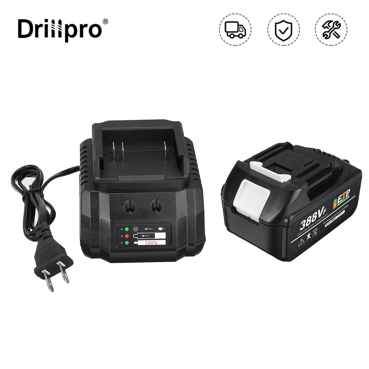 

Drillpro 1 шт. 388VF аккумуляторная батарея для интерфейса Makita литиевая батарея 3000 мАч для электрического ключа, дрели, пилы, электроинструмента