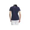 adidas Twistknit Comfortable Stylish Simple Short Sleeve Polo Shirt Women Tops Navy-Blue JG1348