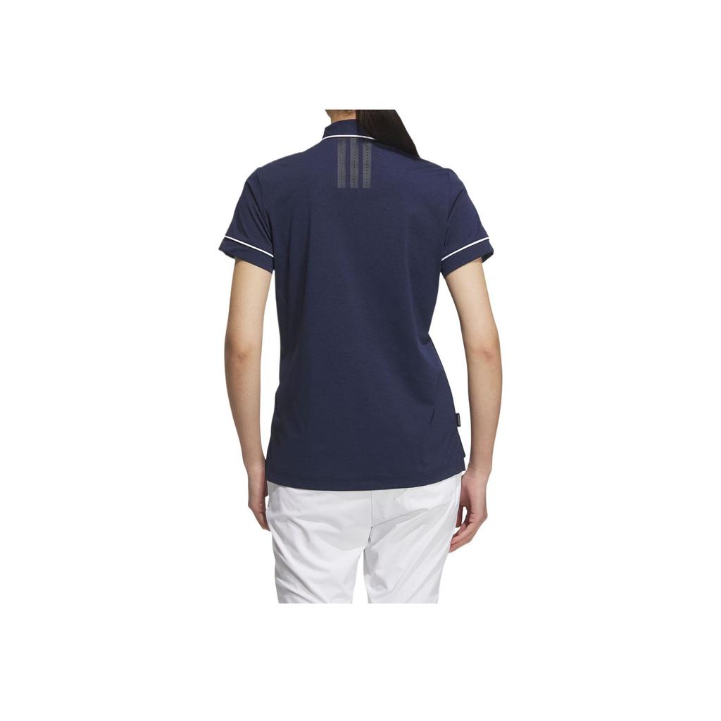 adidas Twistknit Comfortable Stylish Simple Short Sleeve Polo Shirt Women Tops Navy-Blue JG1348