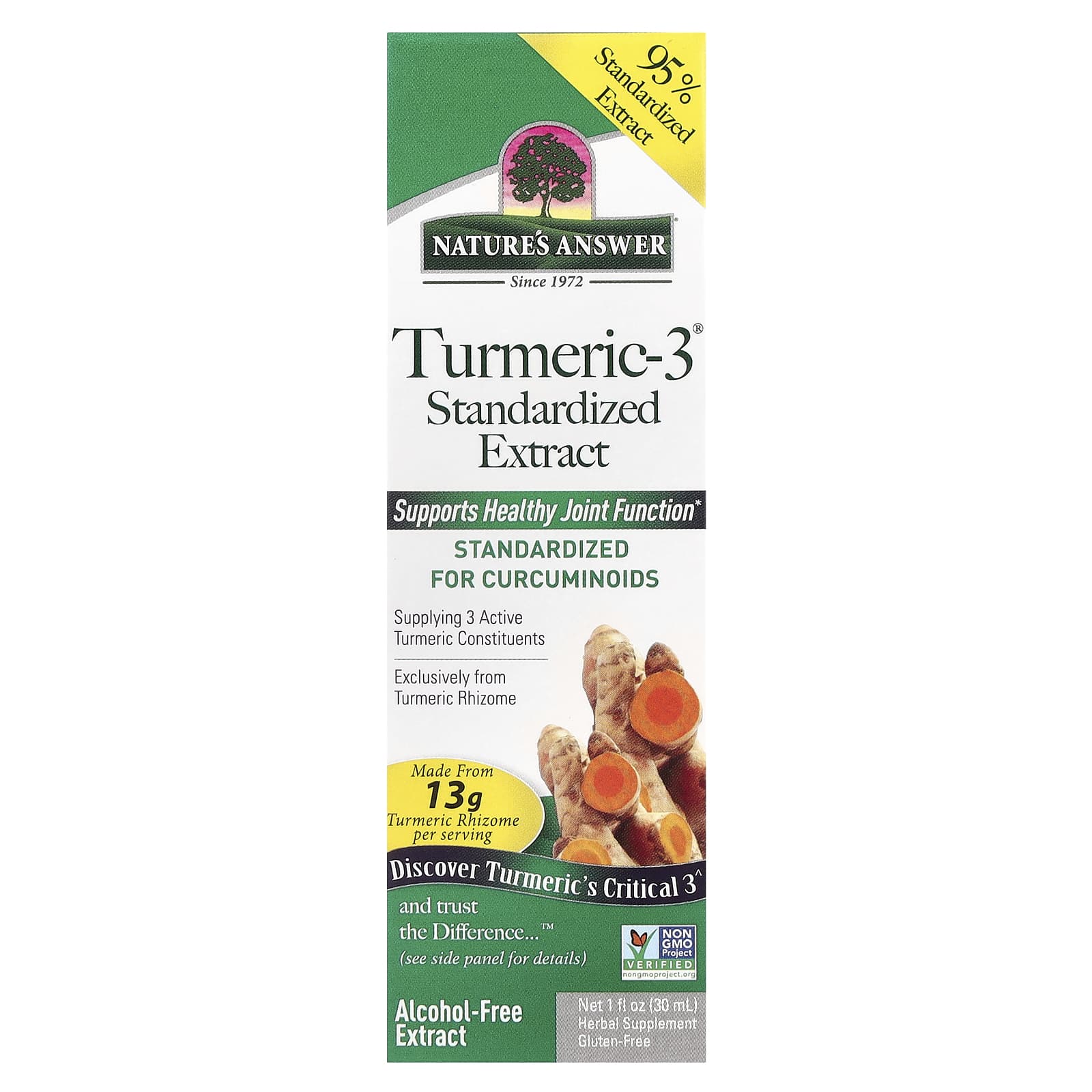 

Nature s Answer, Turmeric-3, Alcohol Free, 1 fl oz (30 ml)