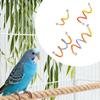 Bird Perch Parrot Toy Playful Rope Climbing PP Metal Easy Fixing Sensory Suitable for Small Parrots