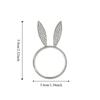 6 Piece Zinc Zinc Alloy Bunny Ear Napkin Holder 3 D Ear Napkin Buckle Creative Decorative Napkin Ring  Banquet